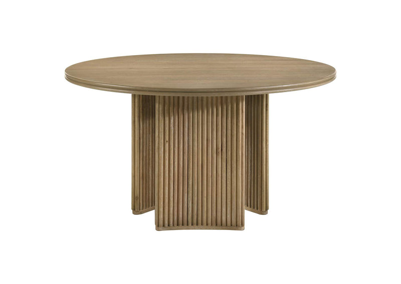 193610 Adina 53-inch Round Wood Dining Table Distressed Light Brown