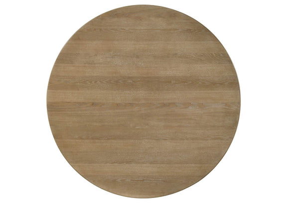 193610 Adina 53-inch Round Wood Dining Table Distressed Light Brown