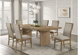 193611-S7 Adina 7-piece Extension Dining Set Distressed Light Brown