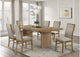 193611-S7 Adina 7-piece Extension Dining Set Distressed Light Brown