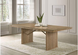 193611 Adina 89-inch Extension Dining Table Distressed Light Brown