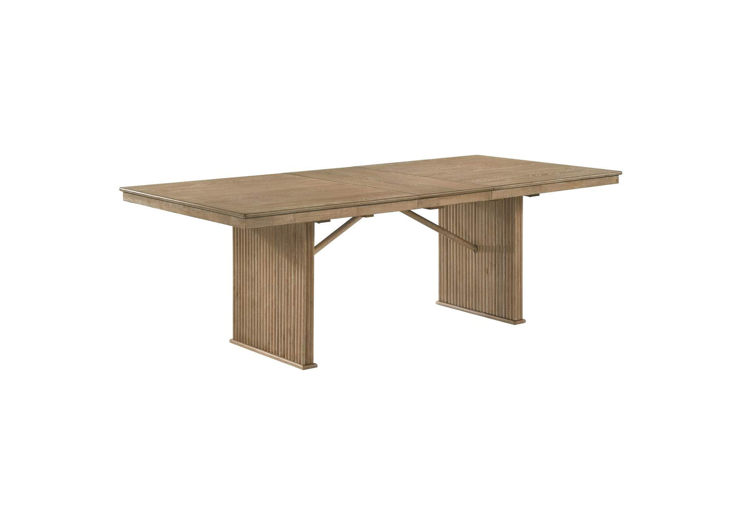 193611 Adina 89-inch Extension Dining Table Distressed Light Brown