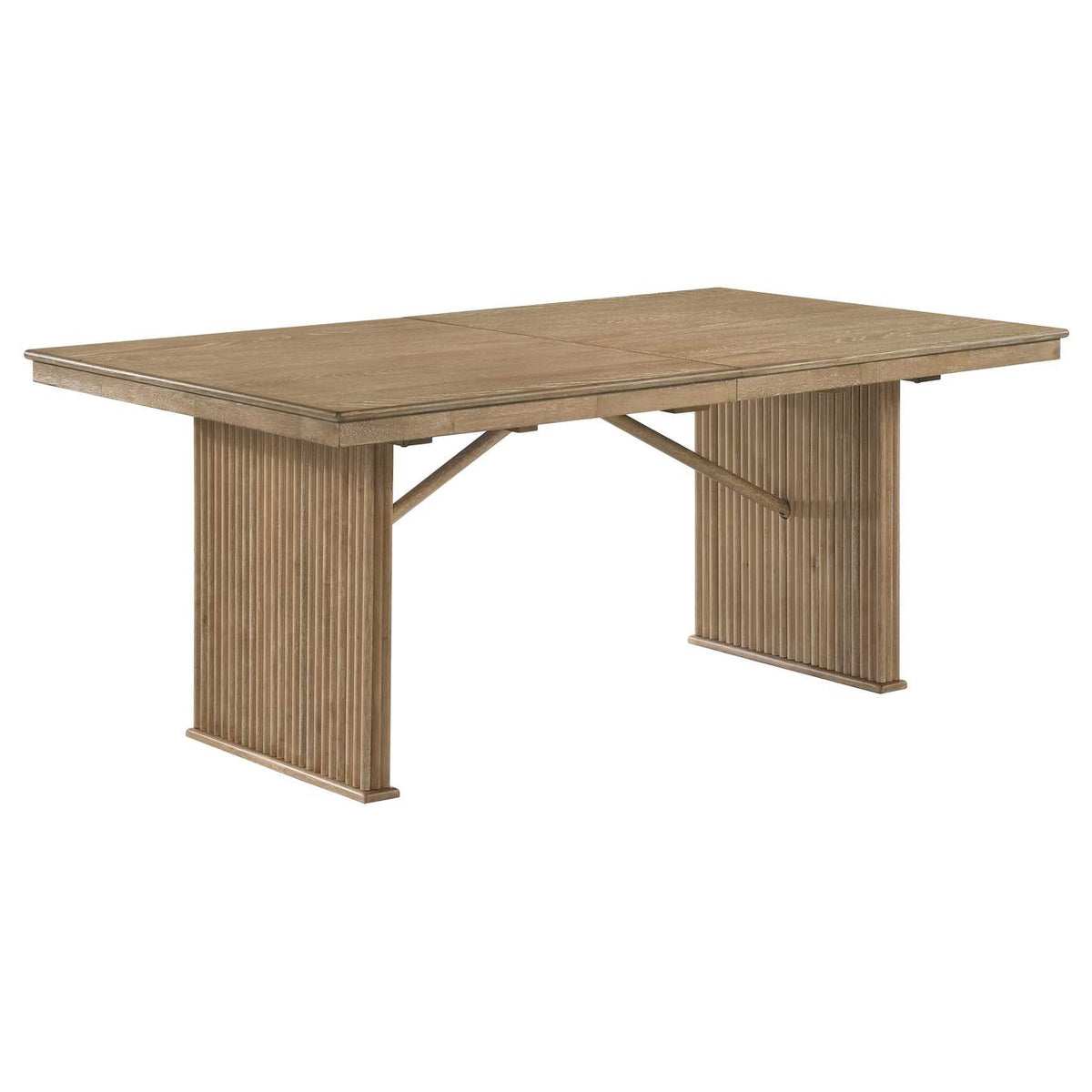 193611 Adina 89-inch Extension Dining Table Distressed Light Brown