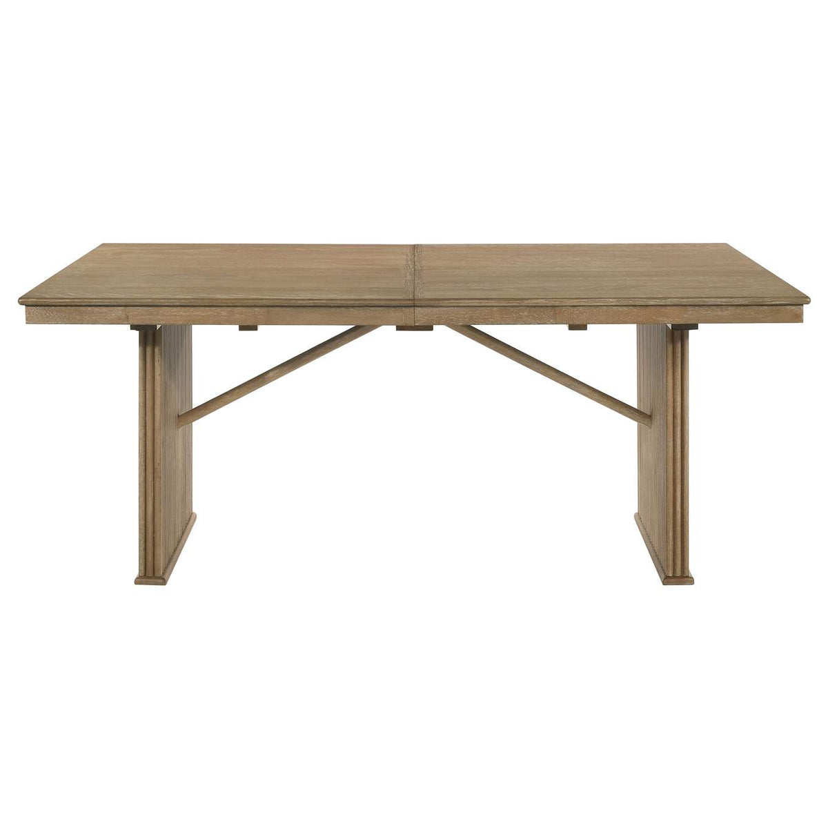 193611 Adina 89-inch Extension Dining Table Distressed Light Brown