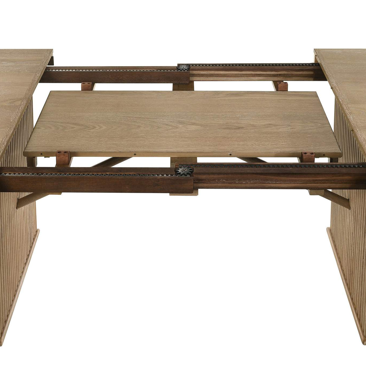 193611 Adina 89-inch Extension Dining Table Distressed Light Brown