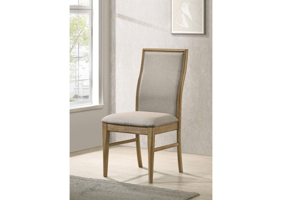 193612 Adina Upholstered Dining Side Chair Barley (Set of 2)