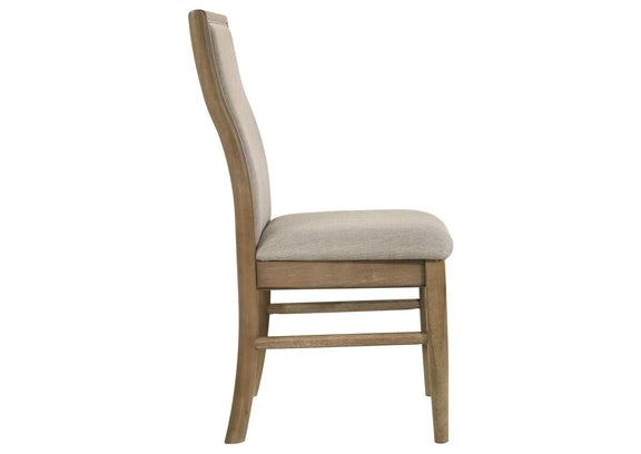 193612 Adina Upholstered Dining Side Chair Barley (Set of 2)