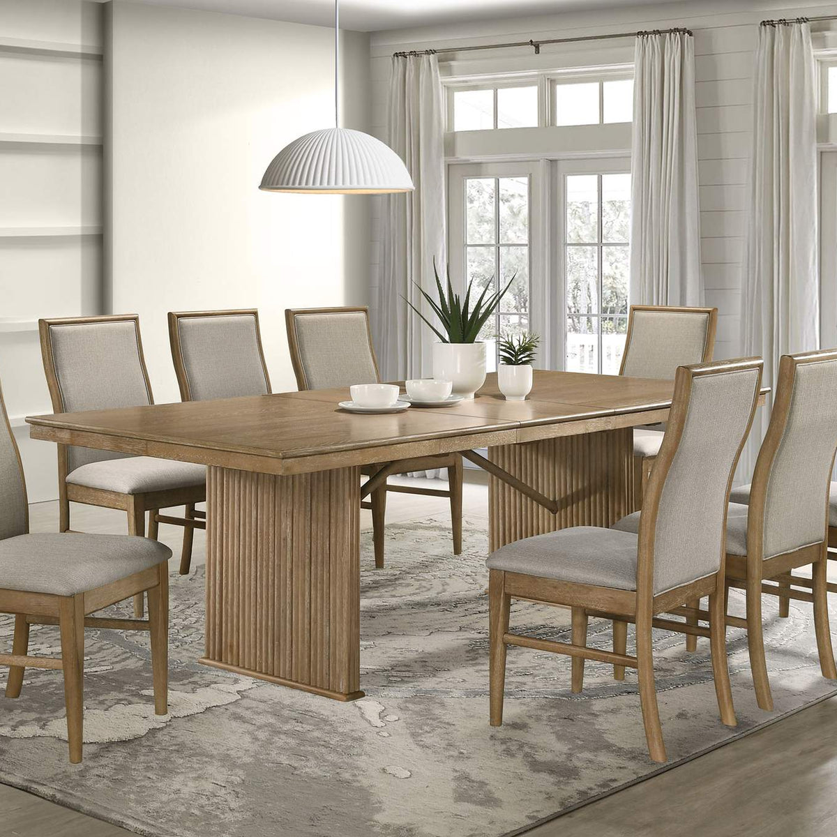 193612 Adina Upholstered Dining Side Chair Barley (Set of 2)