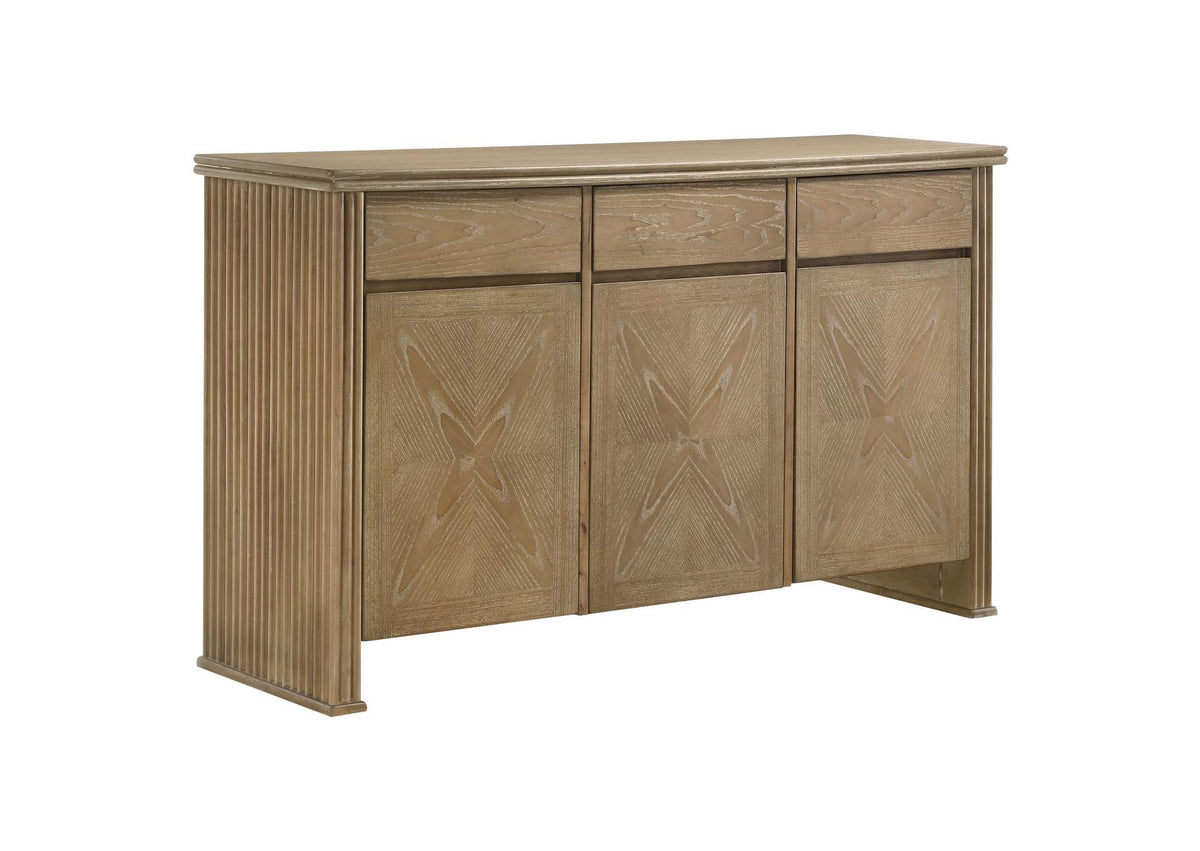 193615 Adina 3-door 59-inch Sideboard Server Distressed Light Brown