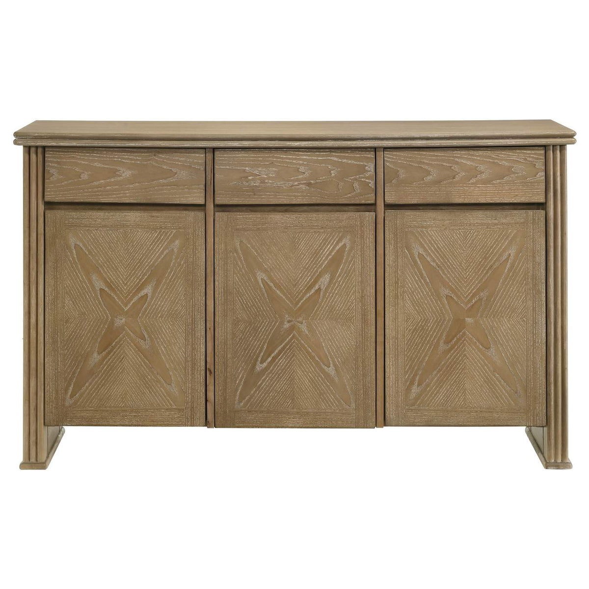193615 Adina 3-door 59-inch Sideboard Server Distressed Light Brown