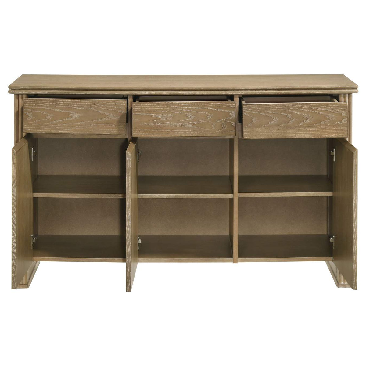 193615 Adina 3-door 59-inch Sideboard Server Distressed Light Brown