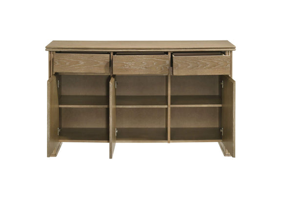 193615 Adina 3-door 59-inch Sideboard Server Distressed Light Brown