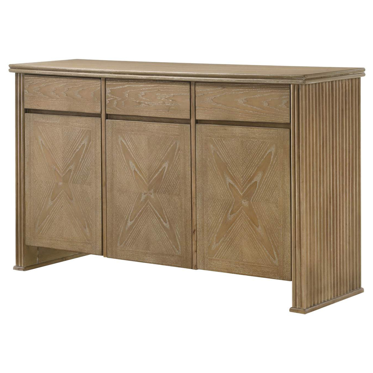 193615 Adina 3-door 59-inch Sideboard Server Distressed Light Brown