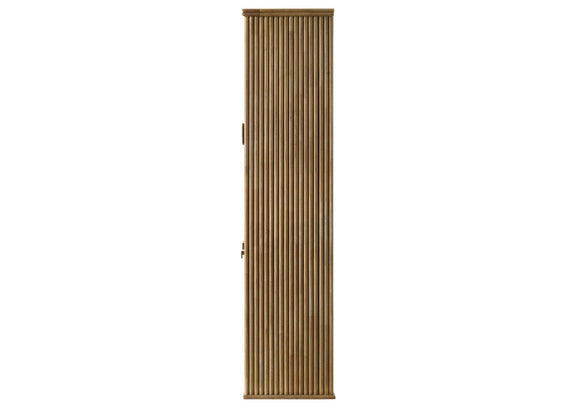 193616 Adina 77-inch Tall Display Cabinet Distressed Light Brown