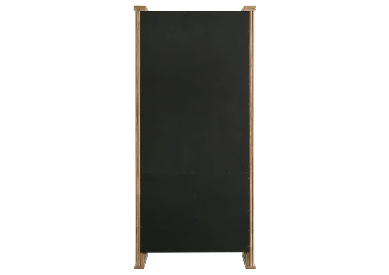 193616 Adina 77-inch Tall Display Cabinet Distressed Light Brown