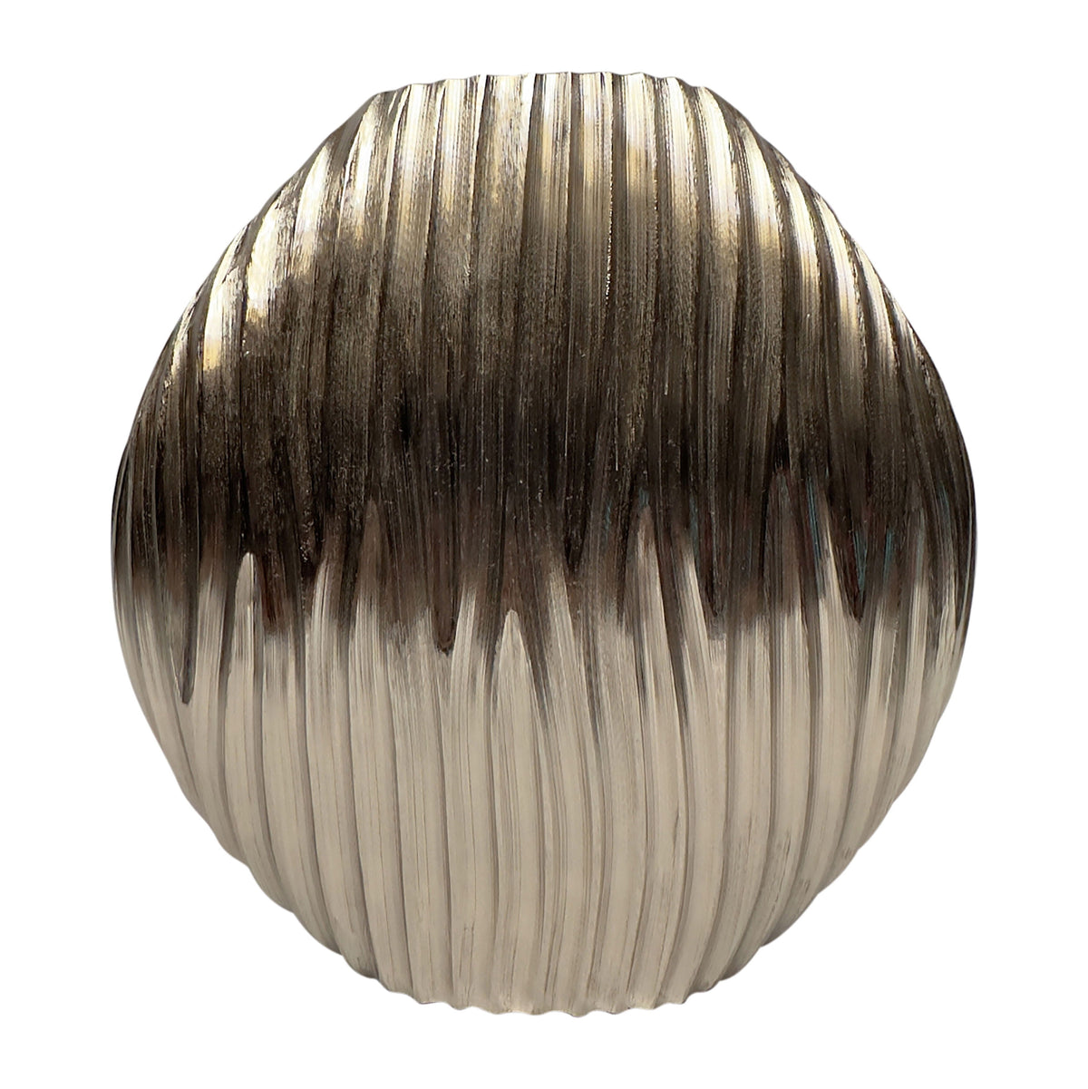 Metal 13" Forli Medium Vase - Silver