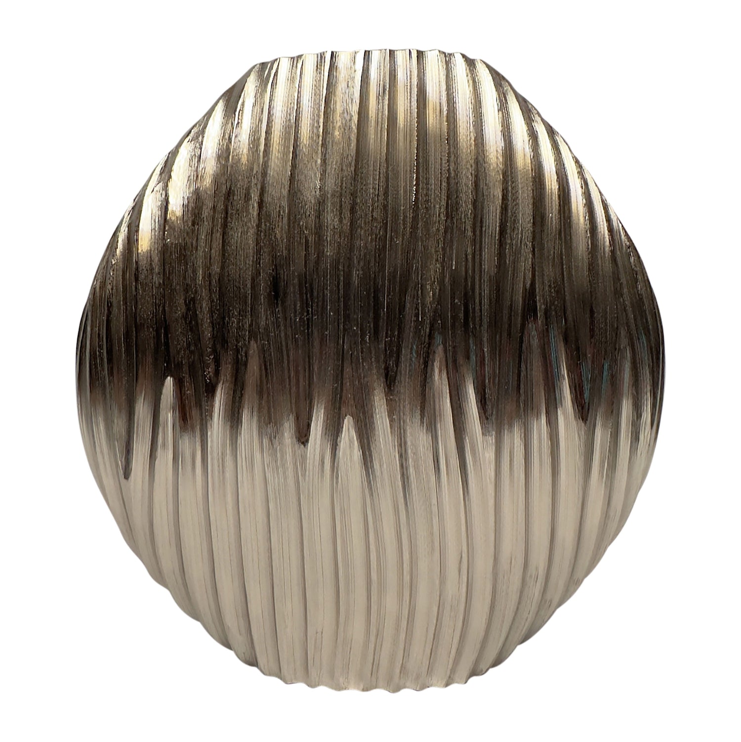Metal 13" Forli Medium Vase - Silver