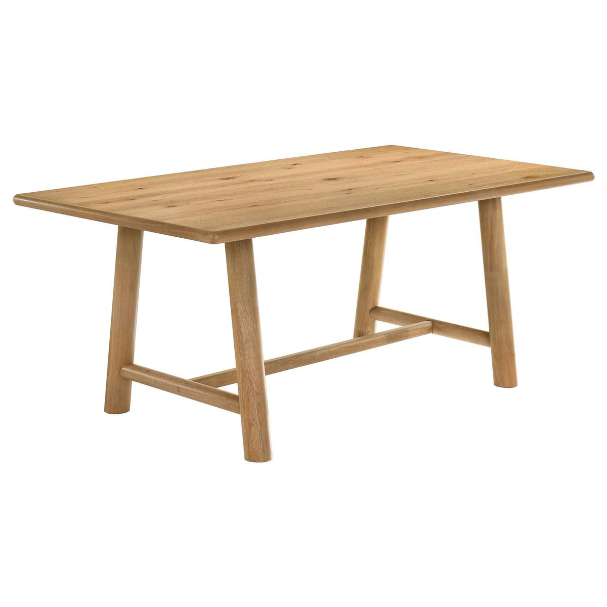 193651-S7 Duncan 7-piece Rectangular Wood Dining Table Set Washed Oak