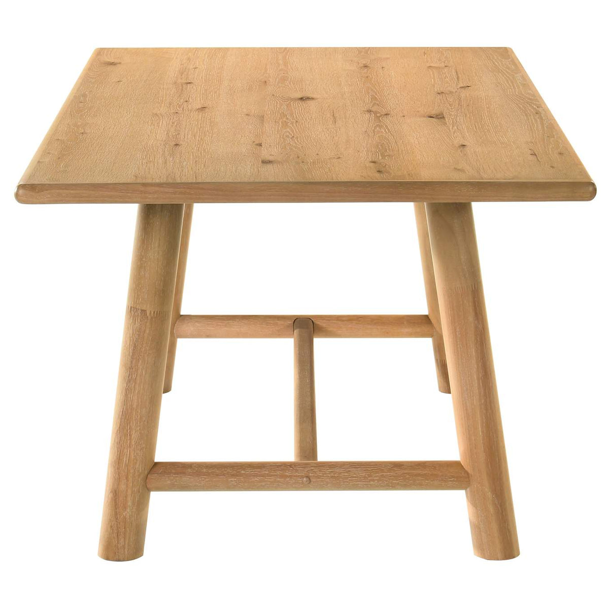 193651-S7 Duncan 7-piece Rectangular Wood Dining Table Set Washed Oak