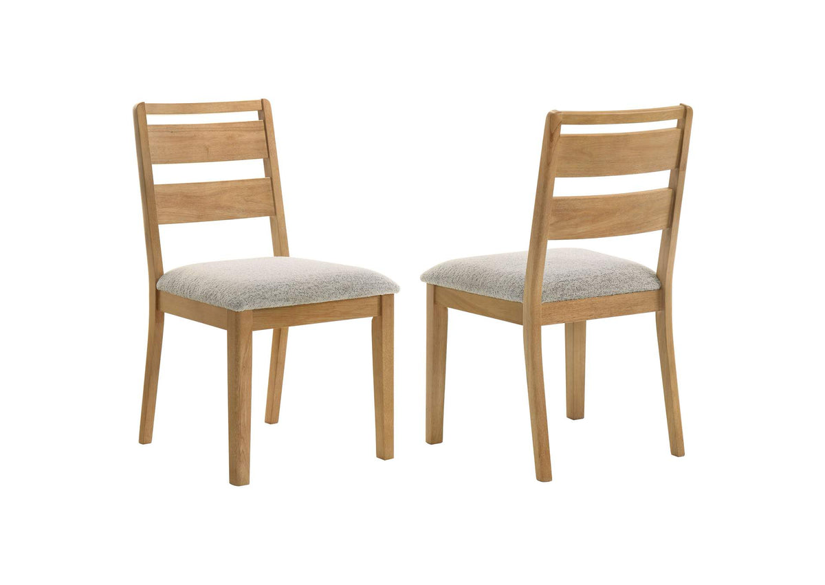 193652 Duncan Ladder Back Dining Side Chair Washed Oak (Set of 2)