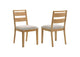 193652 Duncan Ladder Back Dining Side Chair Washed Oak (Set of 2)