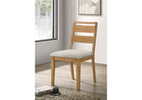 193652 Duncan Ladder Back Dining Side Chair Washed Oak (Set of 2)