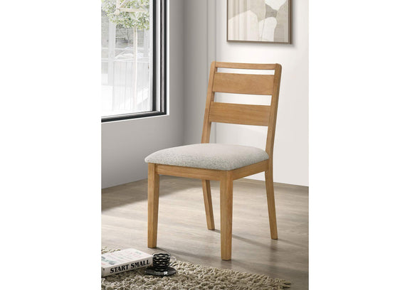 193652 Duncan Ladder Back Dining Side Chair Washed Oak (Set of 2)