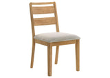 193652 Duncan Ladder Back Dining Side Chair Washed Oak (Set of 2)