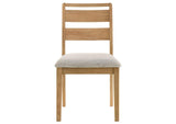 193652 Duncan Ladder Back Dining Side Chair Washed Oak (Set of 2)