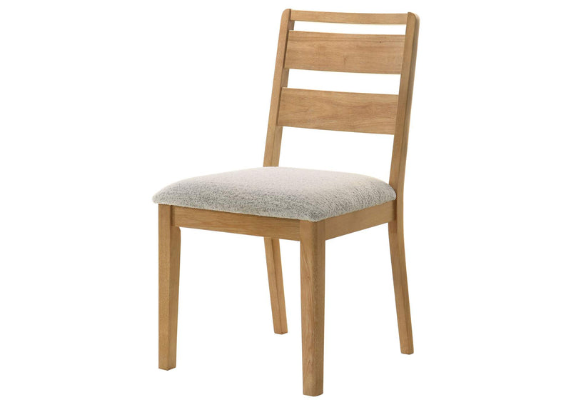 193652 Duncan Ladder Back Dining Side Chair Washed Oak (Set of 2)