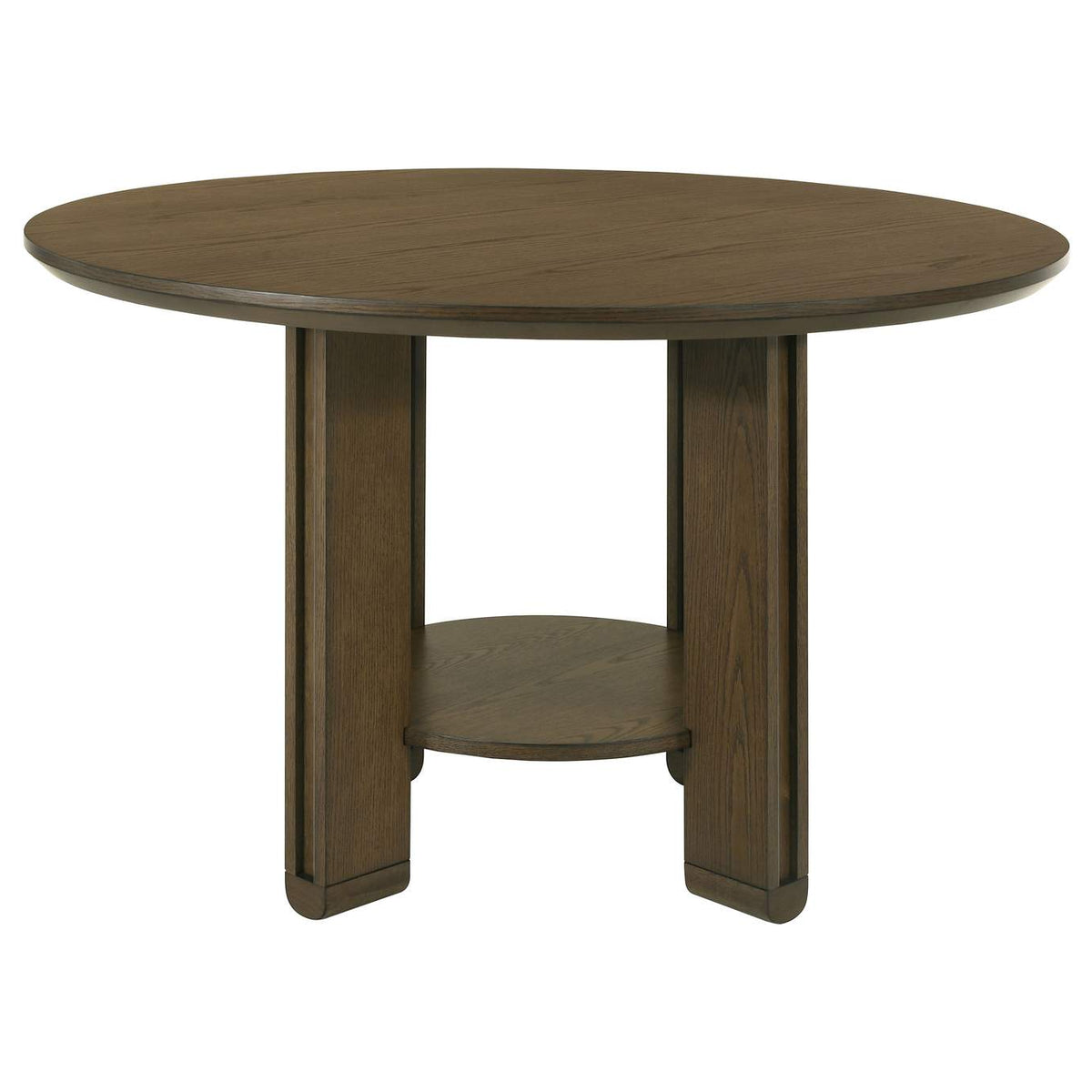 193660-S5 Ottowa 5-piece Round Wood Dining Room Table Set Brown