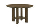 193660 Ottowa 47-inch Round Wood Dining Table with Shelf Brown