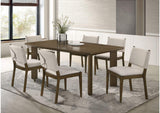 193661-S7 Ottowa 7-piece Rectangular Wood Dining Room Table Set Brown