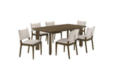 193661-S7 Ottowa 7-piece Rectangular Wood Dining Room Table Set Brown