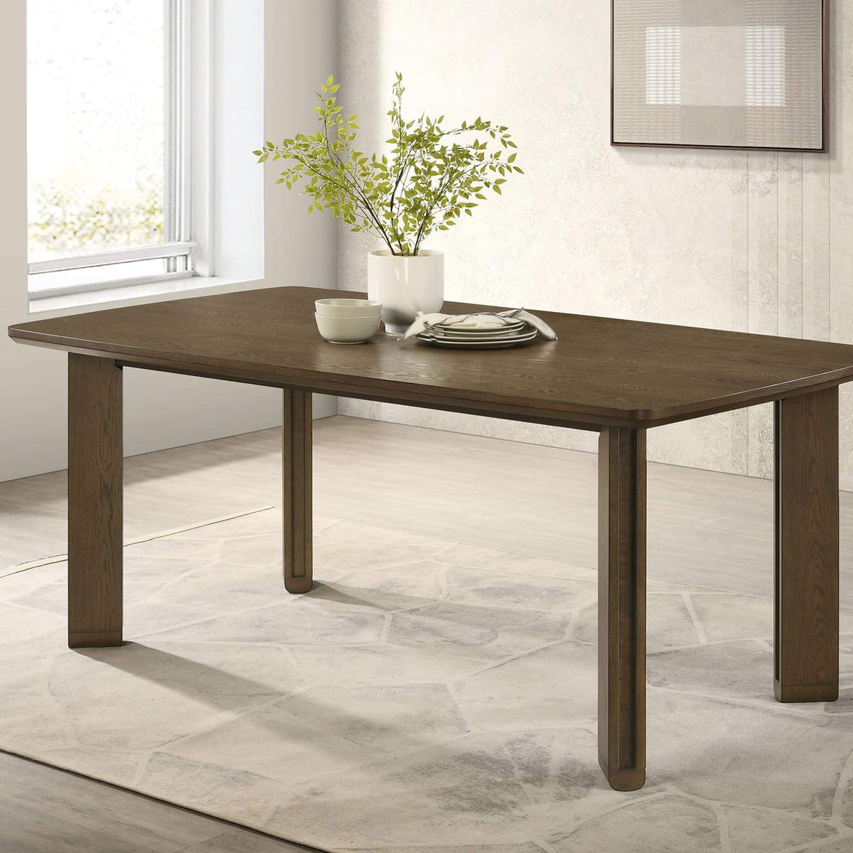 193661 Ottowa 71-inch Rectangular Wood Dining Table Brown