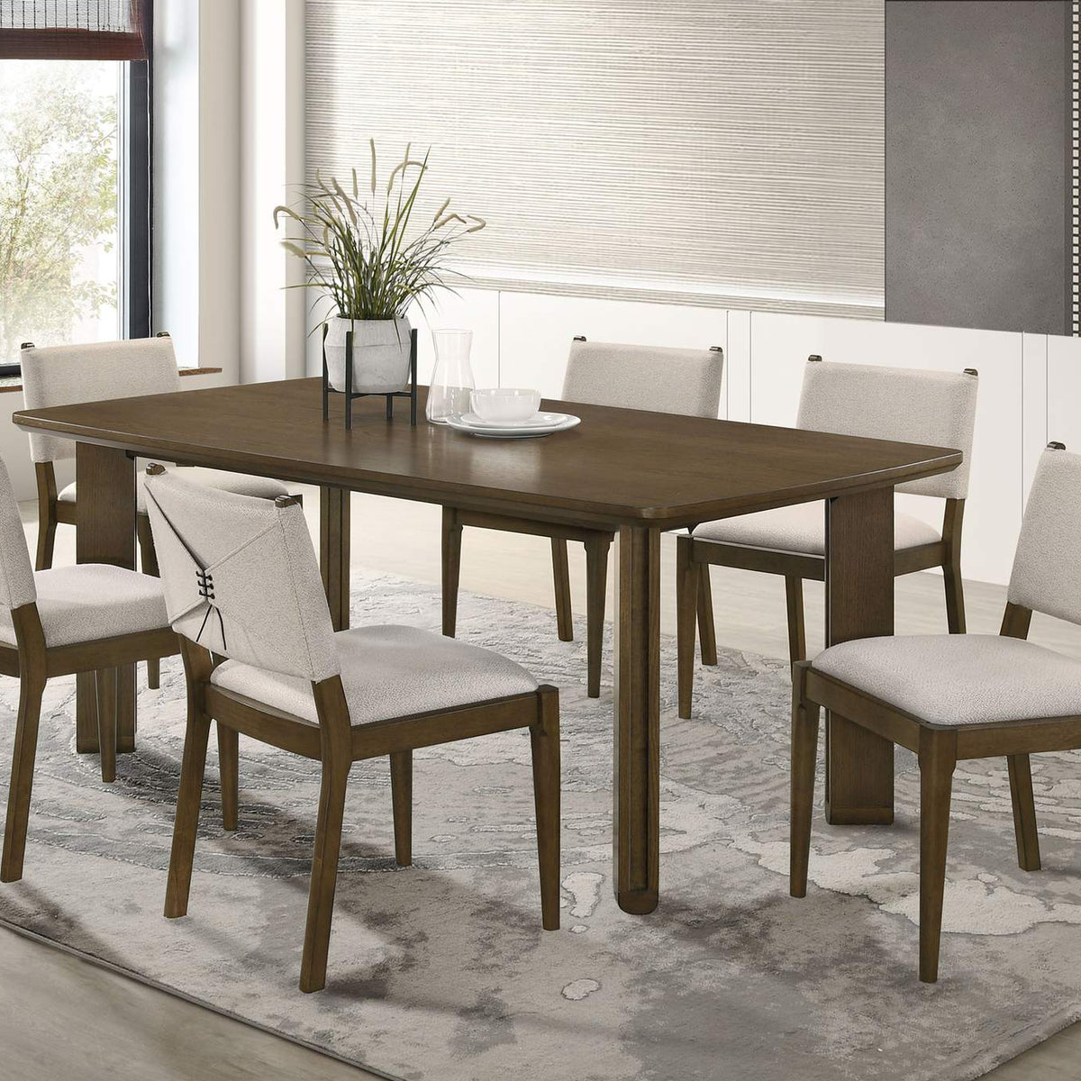 193661 Ottowa 71-inch Rectangular Wood Dining Table Brown
