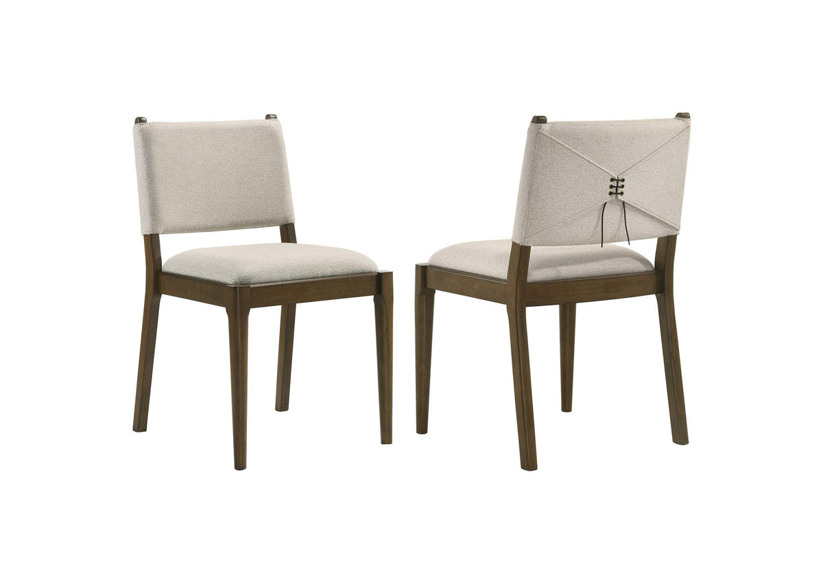 193662 Ottowa Upholstered Dining Side Chair Brown (Set of 2)