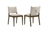 193662 Ottowa Upholstered Dining Side Chair Brown (Set of 2)