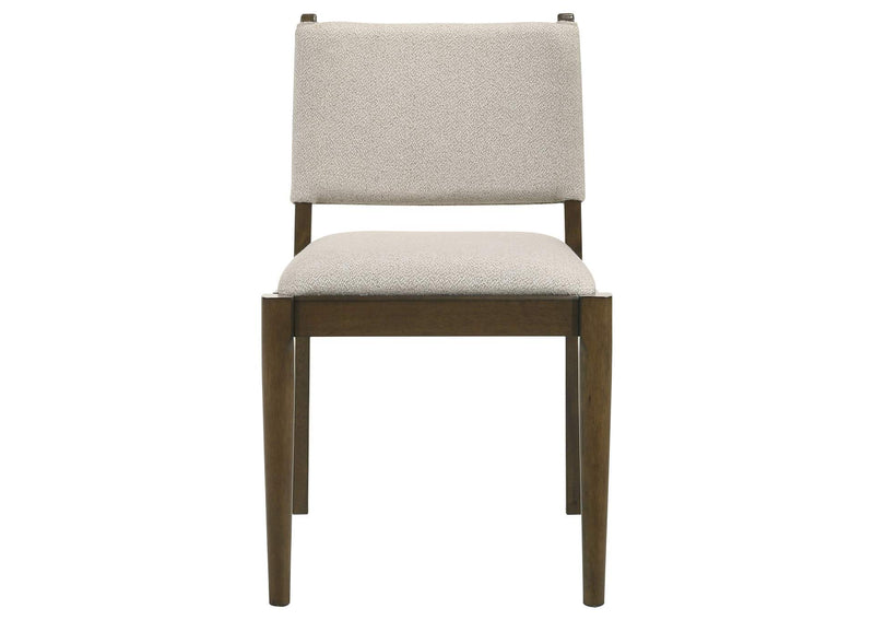 193662 Ottowa Upholstered Dining Side Chair Brown (Set of 2)