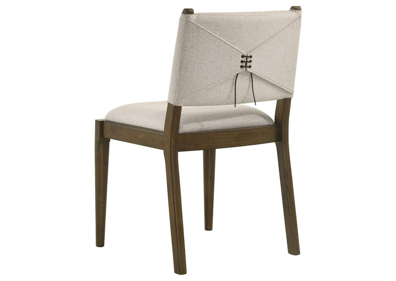 193662 Ottowa Upholstered Dining Side Chair Brown (Set of 2)