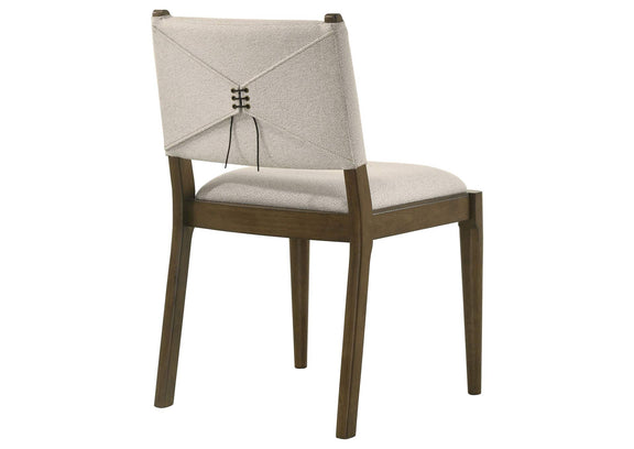 193662 Ottowa Upholstered Dining Side Chair Brown (Set of 2)