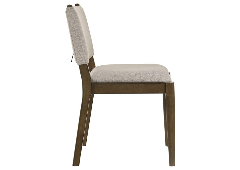 193662 Ottowa Upholstered Dining Side Chair Brown (Set of 2)