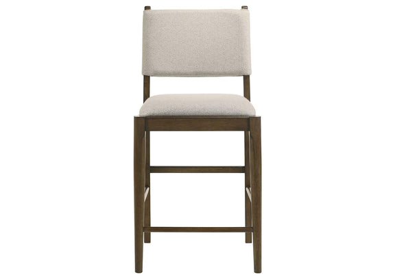 193669 Ottowa Upholstered Counter Side Chair Brown (Set of 2)