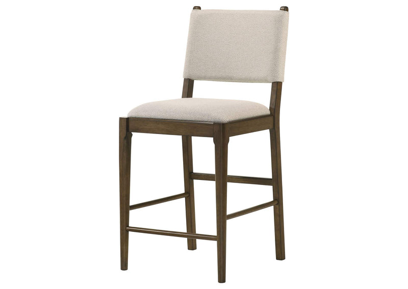 193669 Ottowa Upholstered Counter Side Chair Brown (Set of 2)