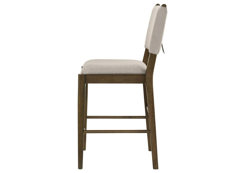 193669 Ottowa Upholstered Counter Side Chair Brown (Set of 2)