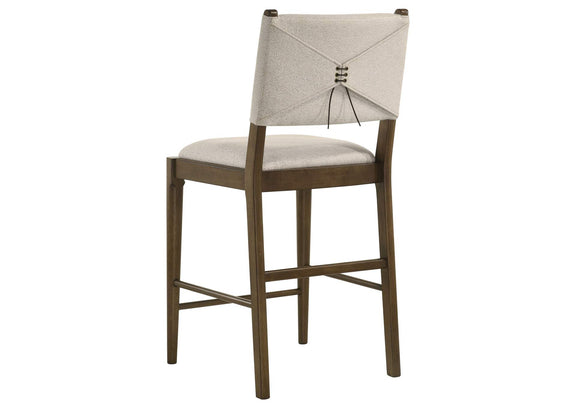 193669 Ottowa Upholstered Counter Side Chair Brown (Set of 2)