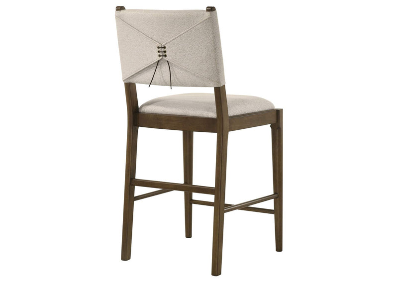 193669 Ottowa Upholstered Counter Side Chair Brown (Set of 2)