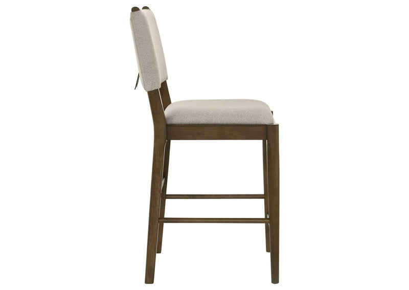 193669 Ottowa Upholstered Counter Side Chair Brown (Set of 2)