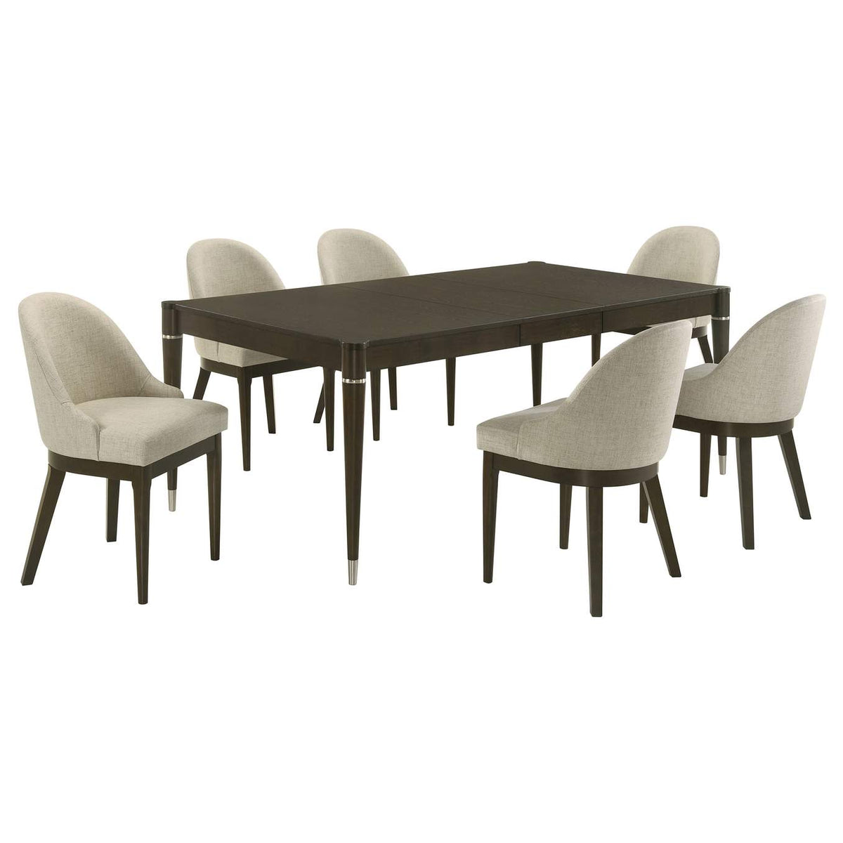 193671-S7 Reseda 7-piece Rectangular Dining Set Ash Brown