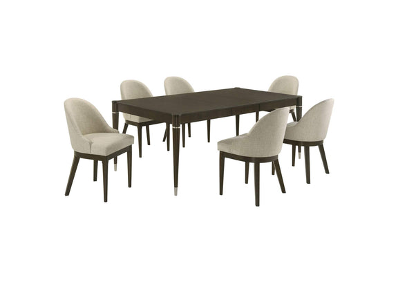 193671-S7 Reseda 7-piece Rectangular Dining Set Ash Brown
